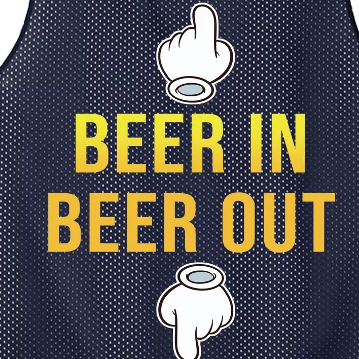 Beer In Beer Out Mesh Reversible Basketball Jersey Tank