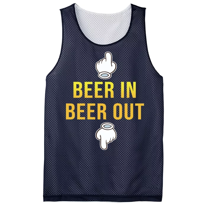 Beer In Beer Out Mesh Reversible Basketball Jersey Tank