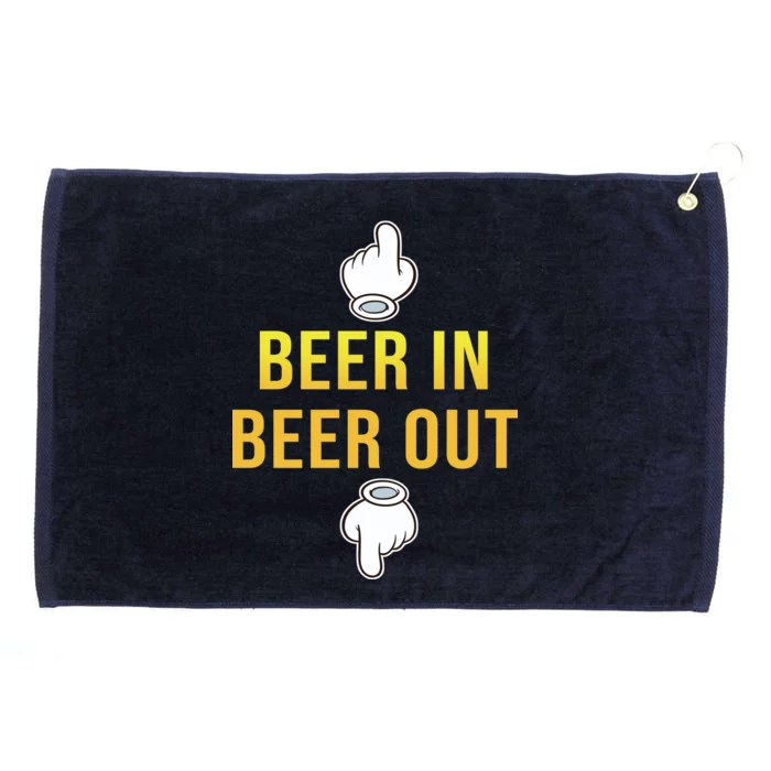 Beer In Beer Out Grommeted Golf Towel