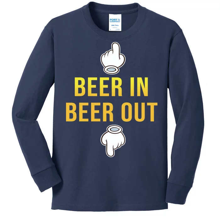 Beer In Beer Out Kids Long Sleeve Shirt