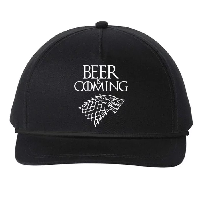 Beer Is Coming Snapback Five-Panel Rope Hat