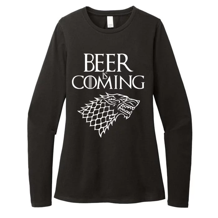 Beer Is Coming Womens CVC Long Sleeve Shirt