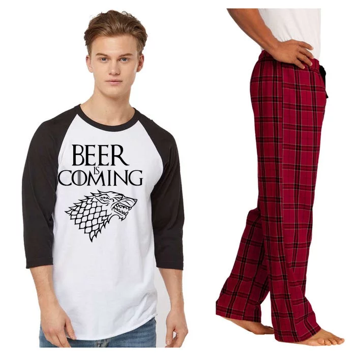 Beer Is Coming Raglan Sleeve Pajama Set