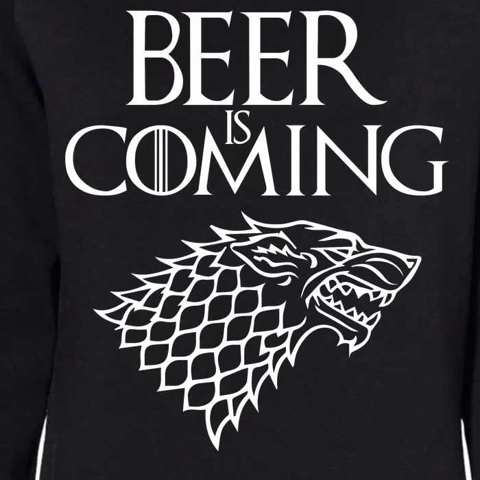 Beer Is Coming Womens California Wash Sweatshirt