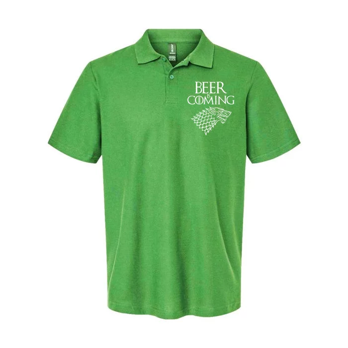 Beer Is Coming Softstyle Adult Sport Polo