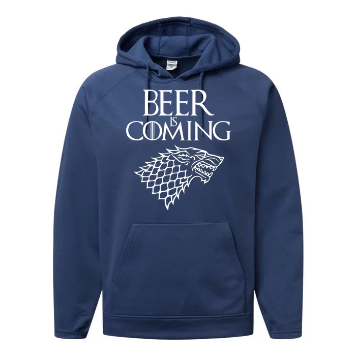 Beer Is Coming Performance Fleece Hoodie