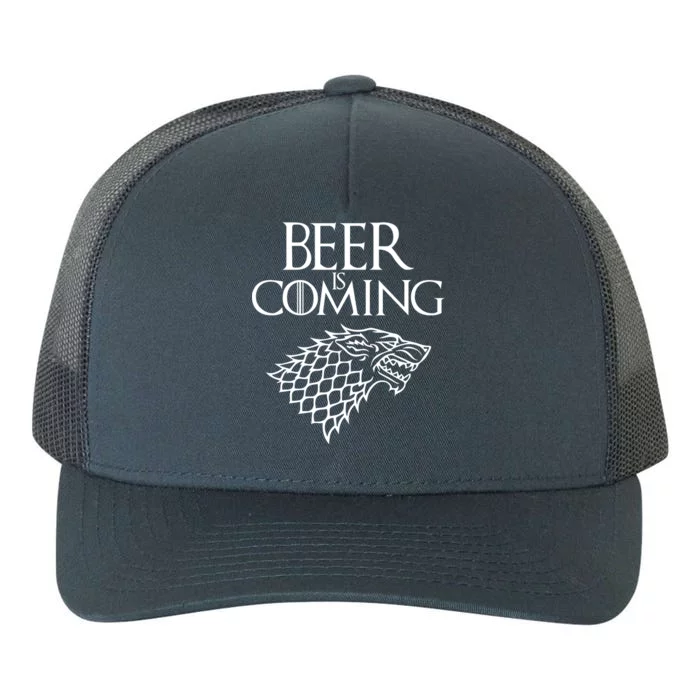 Beer Is Coming Yupoong Adult 5-Panel Trucker Hat