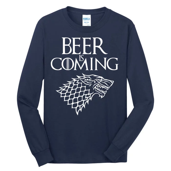 Beer Is Coming Tall Long Sleeve T-Shirt