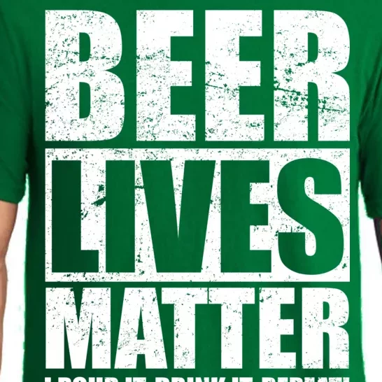 Beer Lives Matter Pour It Drink It Repeat Pajama Set