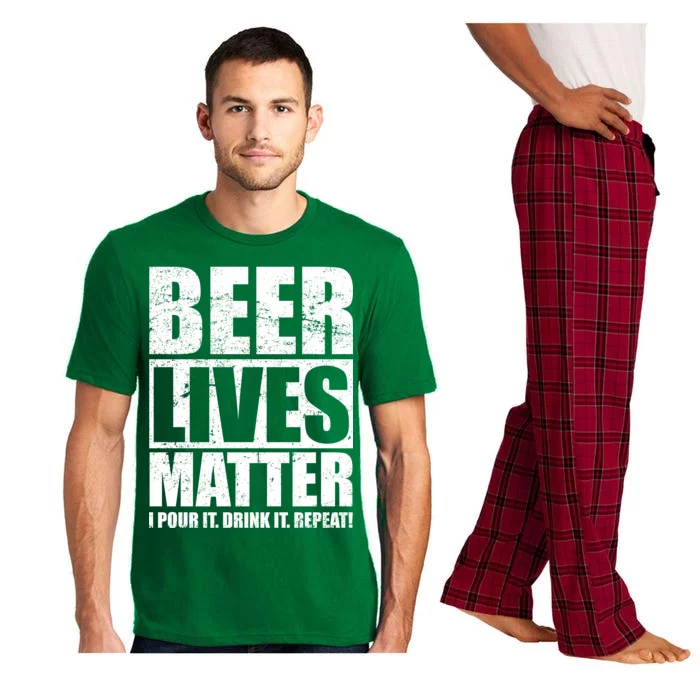 Beer Lives Matter Pour It Drink It Repeat Pajama Set