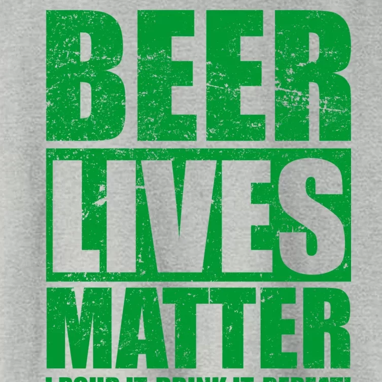 Beer Lives Matter Pour It Drink It Repeat Women's Crop Top Tee