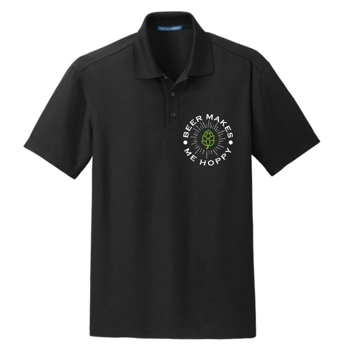 Beer Makes Me Hoppy Dry Zone Grid Performance Polo