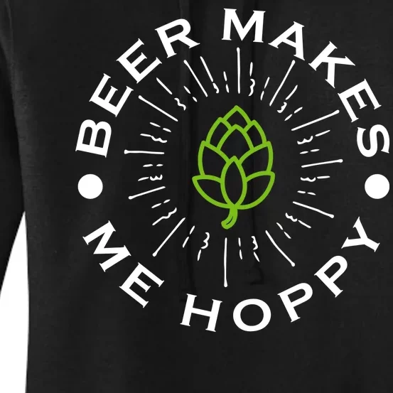 Beer Makes Me Hoppy Women's Pullover Hoodie