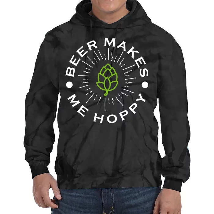 Beer Makes Me Hoppy Tie Dye Hoodie