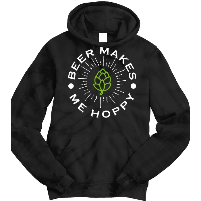 Beer Makes Me Hoppy Tie Dye Hoodie