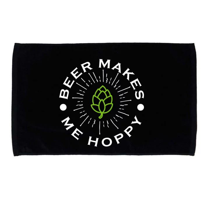 Beer Makes Me Hoppy Microfiber Hand Towel