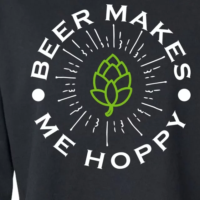 Beer Makes Me Hoppy Cropped Pullover Crew