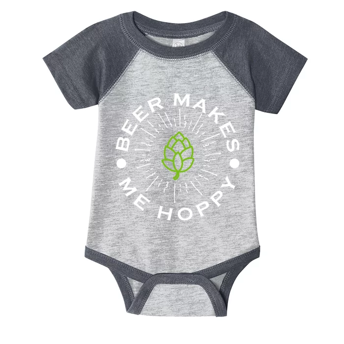 Beer Makes Me Hoppy Infant Baby Jersey Bodysuit