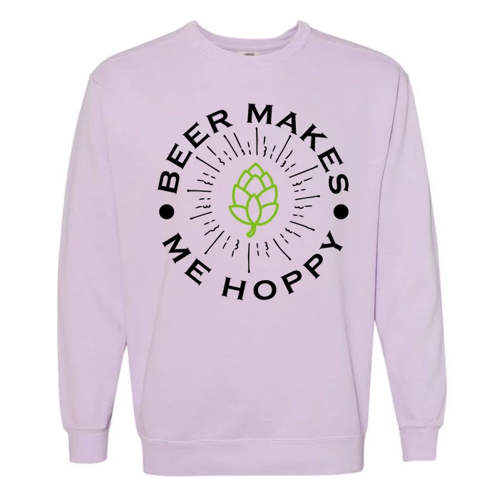 Beer Makes Me Hoppy Garment-Dyed Sweatshirt