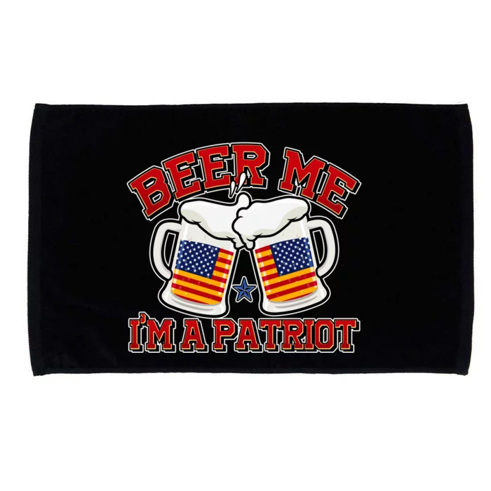 Beer Me I'm A Patriot USA Flag Beer Mugs Microfiber Hand Towel