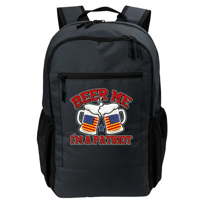 Beer Me I'm A Patriot USA Flag Beer Mugs Daily Commute Backpack