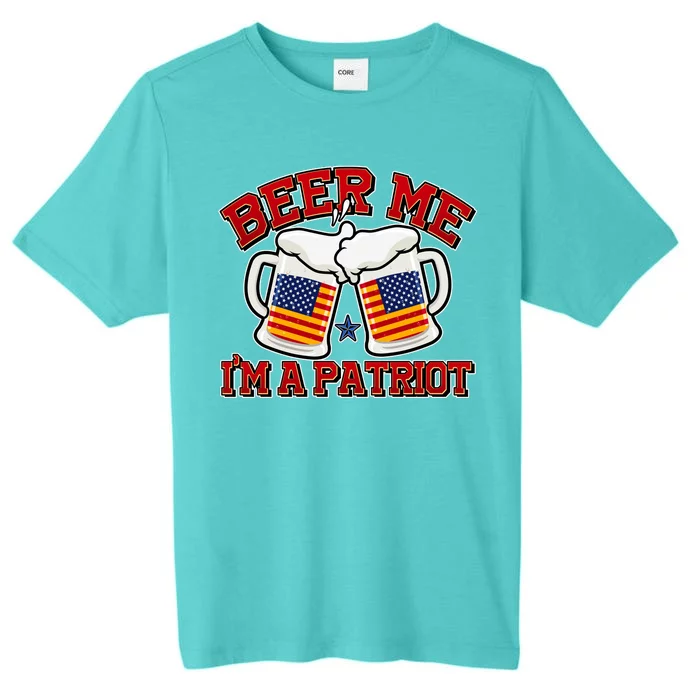 Beer Me I'm A Patriot USA Flag Beer Mugs ChromaSoft Performance T-Shirt