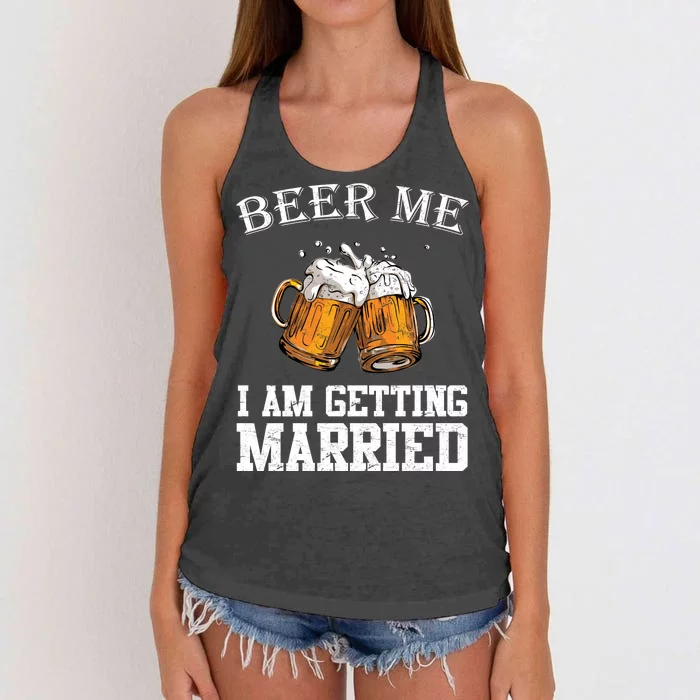 Beer Me I'm Getting Married Women's Knotted Racerback Tank