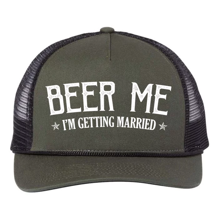 Beer Me I'm Getting Married Funny Wedding Retro Rope Trucker Hat Cap