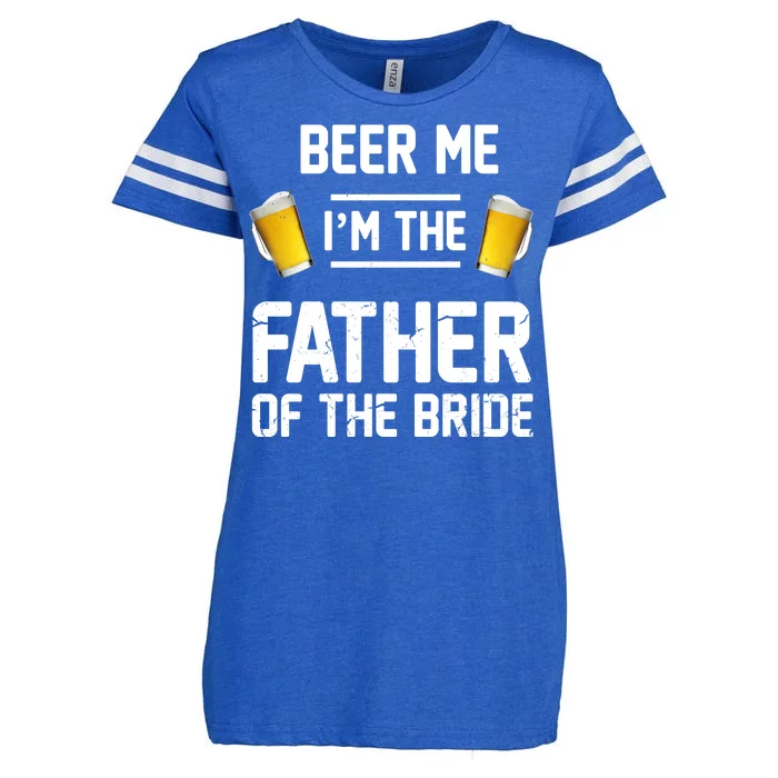 Beer Me I'm The Father Of The Bride Enza Ladies Jersey Football T-Shirt