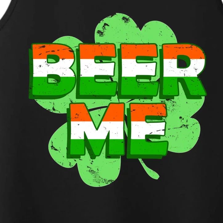 Beer Me St. Patrick's Day Irish Flag Clover Performance Tank