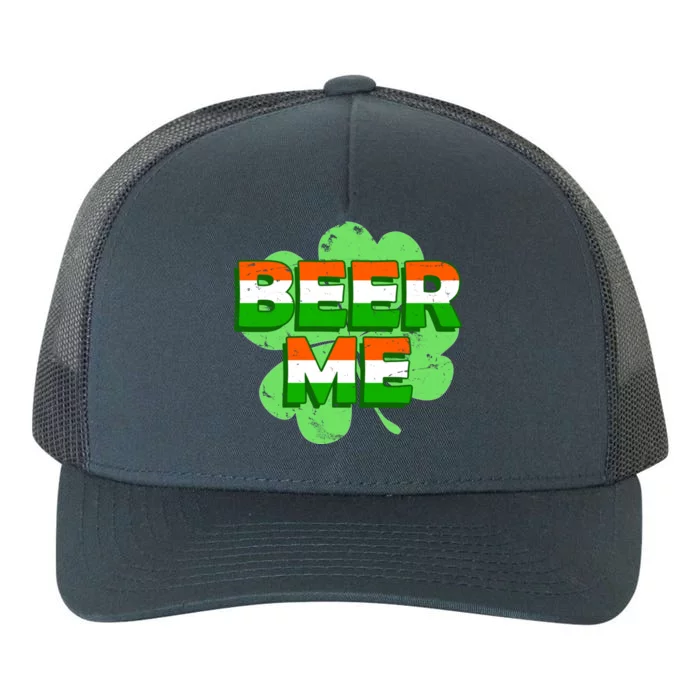 Beer Me St. Patrick's Day Irish Flag Clover Yupoong Adult 5-Panel Trucker Hat