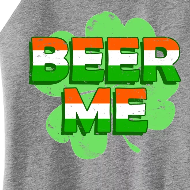 Beer Me St. Patrick's Day Irish Flag Clover Women’s Perfect Tri Rocker Tank