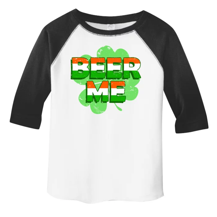 Beer Me St. Patrick's Day Irish Flag Clover Toddler Fine Jersey T-Shirt