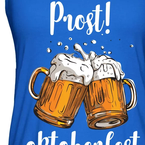 Beer Oktoberfest Prost Cheers Ladies Essential Flowy Tank