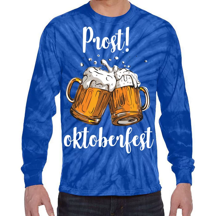 Beer Oktoberfest Prost Cheers Tie-Dye Long Sleeve Shirt