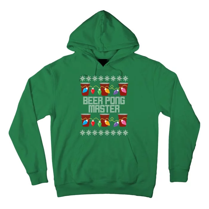 Beer Pong Master Ugly Christmas Sweater Tall Hoodie