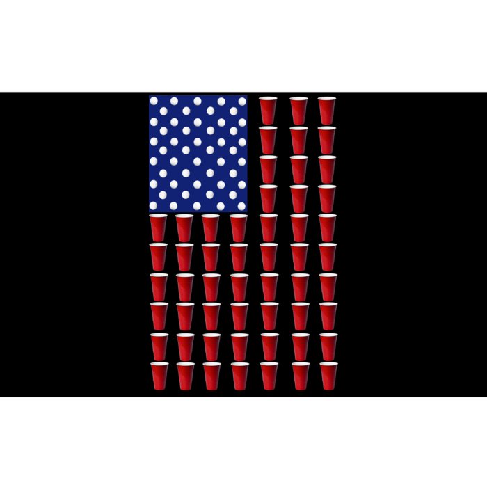 Beer Pong USA American Flag Bumper Sticker