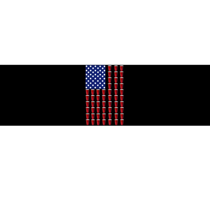 Beer Pong USA American Flag Bumper Sticker