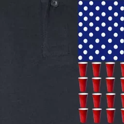 Beer Pong USA American Flag Softstyle Adult Sport Polo