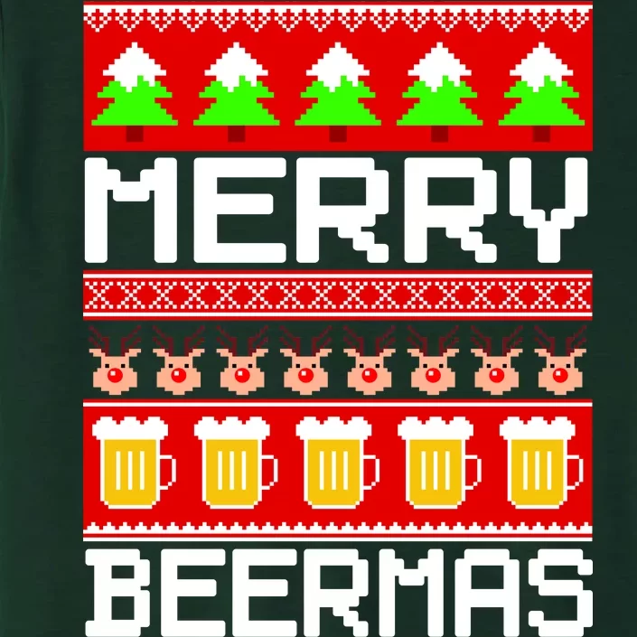 Beer Ugly Christmas Sweater Merry Beermas ChromaSoft Performance T-Shirt