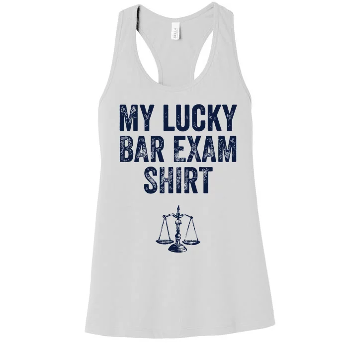 Bar Exam Funny Law School Graduation Gifts For Him Her Women's Racerback Tank