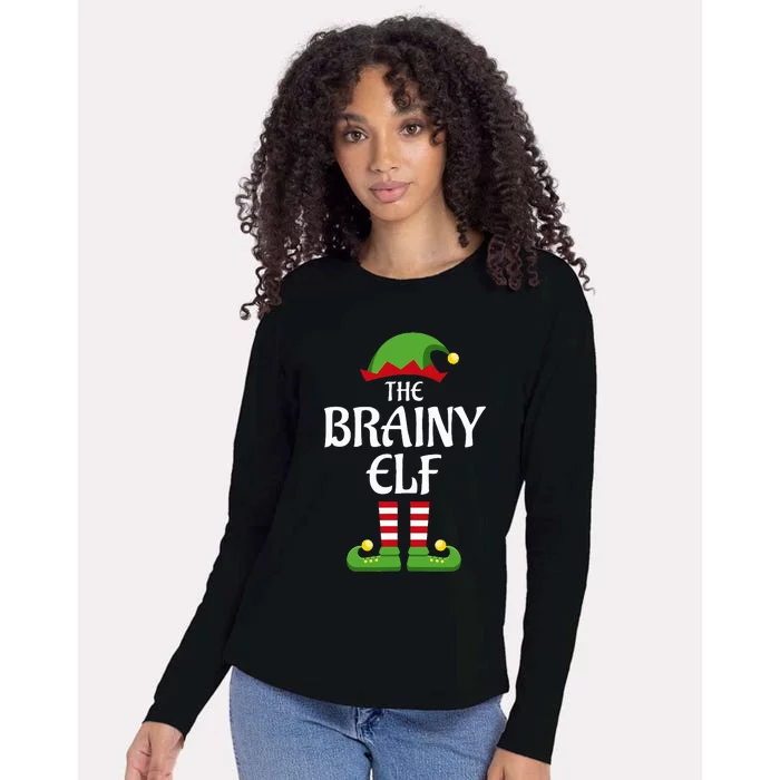 Brainy Elf Family Matching Group Christmas Smart Womens Cotton Relaxed Long Sleeve T-Shirt