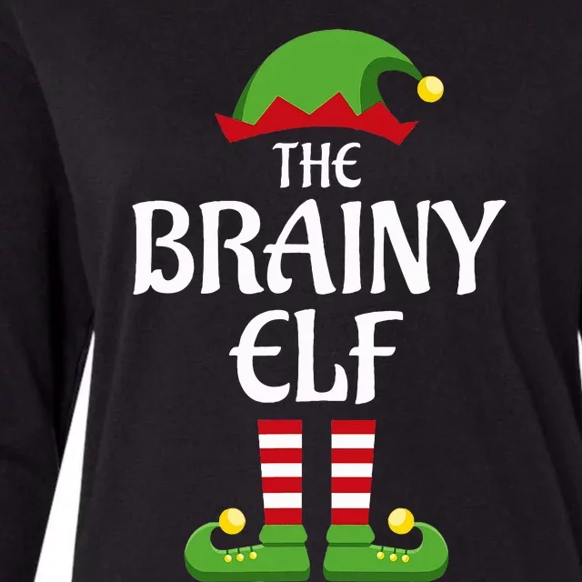 Brainy Elf Family Matching Group Christmas Smart Womens Cotton Relaxed Long Sleeve T-Shirt