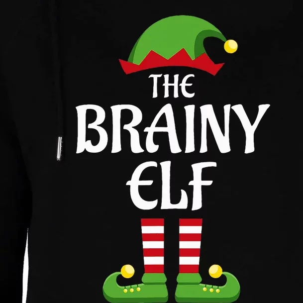 Brainy Elf Family Matching Group Christmas Smart Womens Funnel Neck Pullover Hood