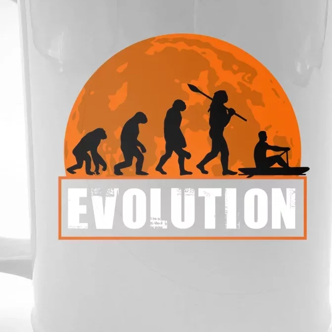 Boating Evolution Funny Hu Evolution For Boating Gift Front & Back Beer Stein