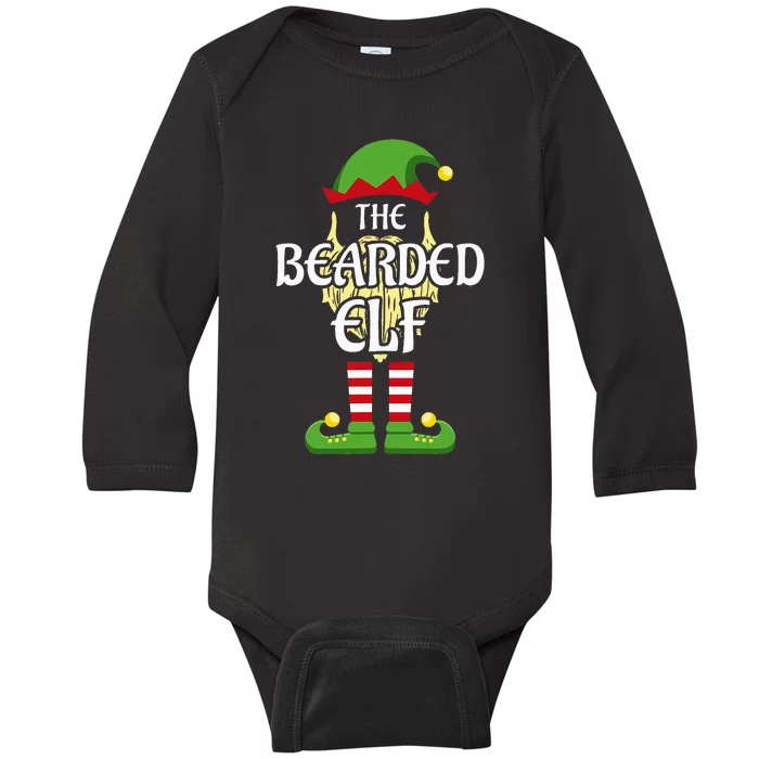 Bearded Elf Family Matching Group Christmas Baby Long Sleeve Bodysuit