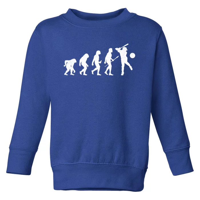 Baseball Evolution Funny Sport Humor Gift Toddler Sweatshirt