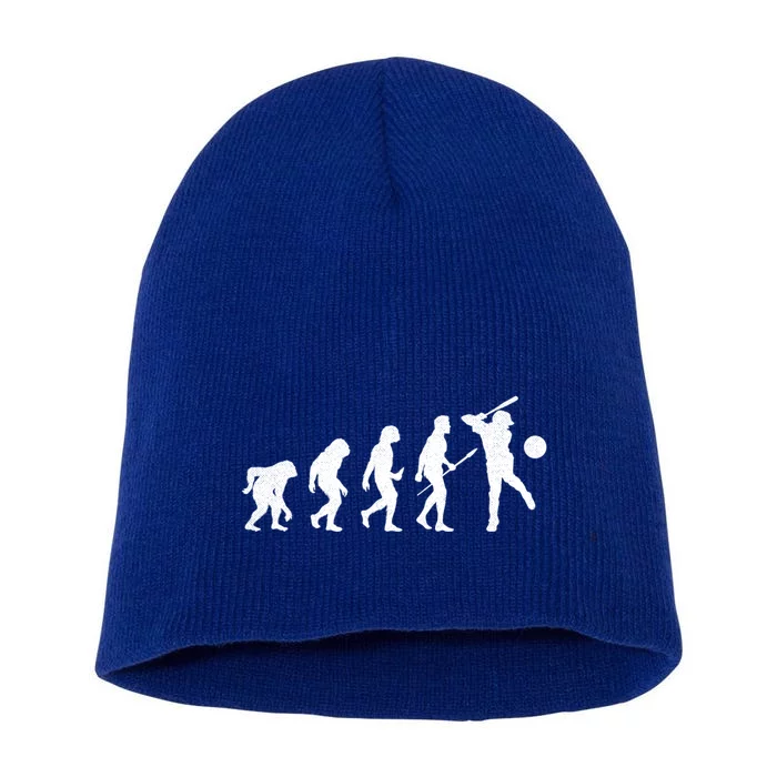 Baseball Evolution Funny Sport Humor Gift Short Acrylic Beanie