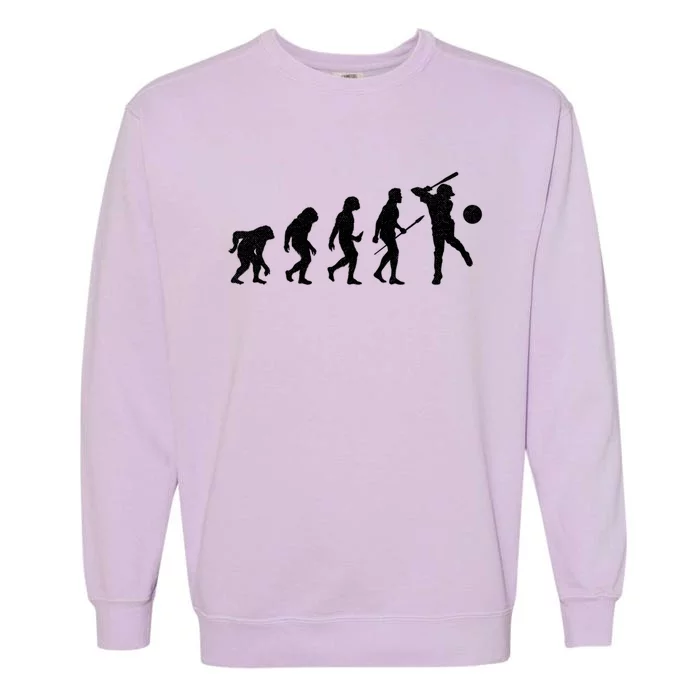 Baseball Evolution Funny Sport Humor Gift Garment-Dyed Sweatshirt