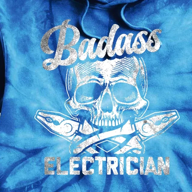 Badass Electrician Funny Cute Gift Tie Dye Hoodie